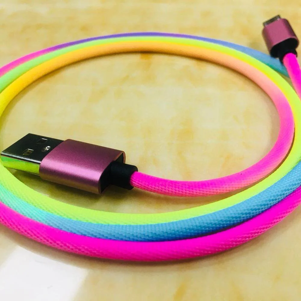 OEM нейлоновый Плетеный красочный мобильный телефон Аксессуары usb c кабель 5A телефонные кабели 3A быстрое зарядное устройство для