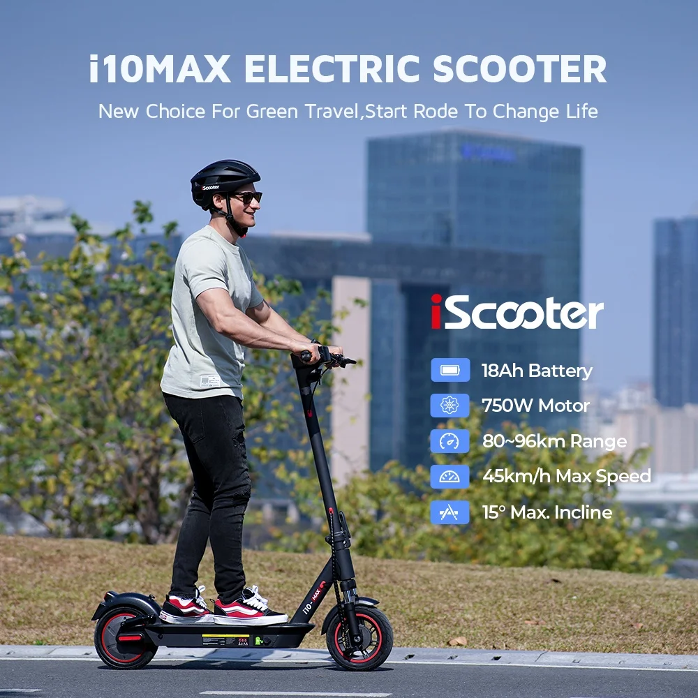10 Inch 750W Motor iScooter i10max E scooter