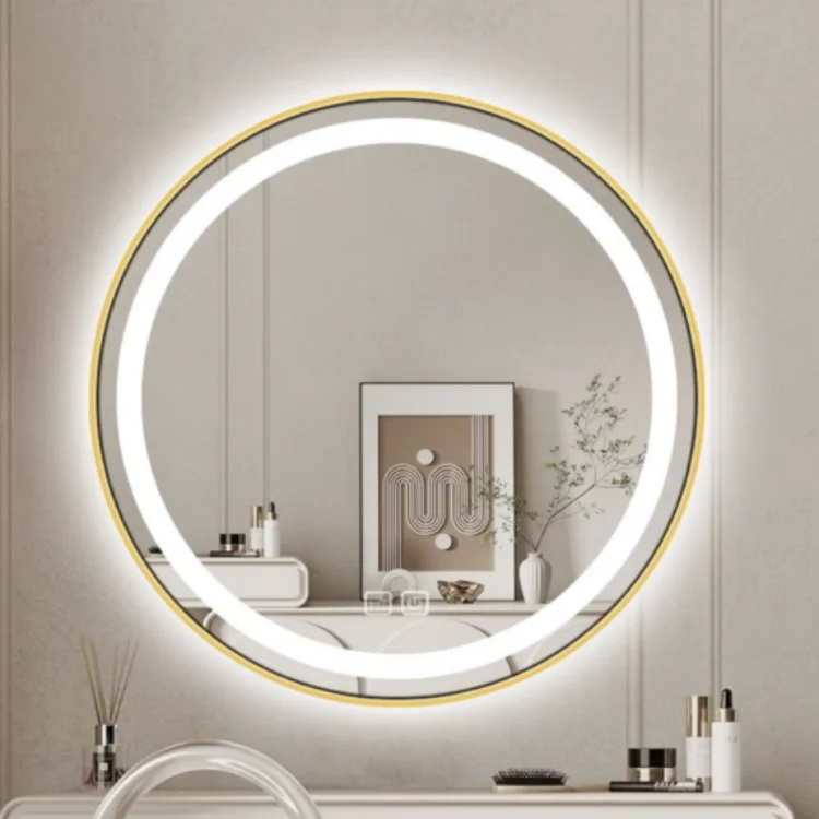 HZ Wholesale Customized Smart Mirror Smart Bathroom Mirrors Wall LED Dressing Room Front Light Mirror With Light Touch Screen