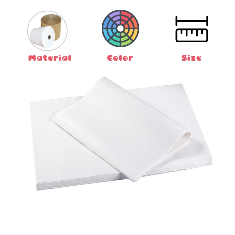 Custom Printed Greaseproof Paper Wrapping For Food Packaging with Wax Wrap Paper