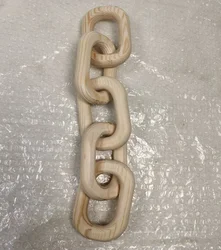 Деревянные Звенья из натуральной цепи ручной работы, разноцветные Звенья из 5 овальных звеньев, деревянные звенья, Декор для дома, 100%