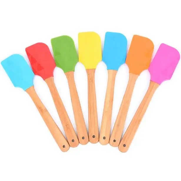 Christmas gift Silicone Rubber Spatula with PP Wood Handle