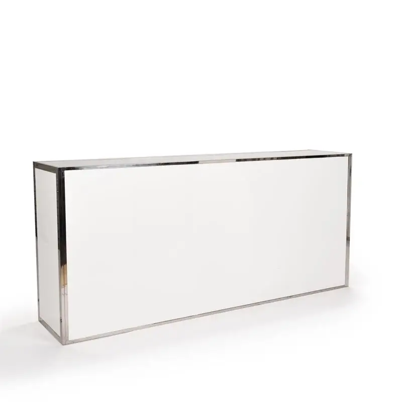 silver and gold stainless steel with acrylic high bar caibnet XYN6810