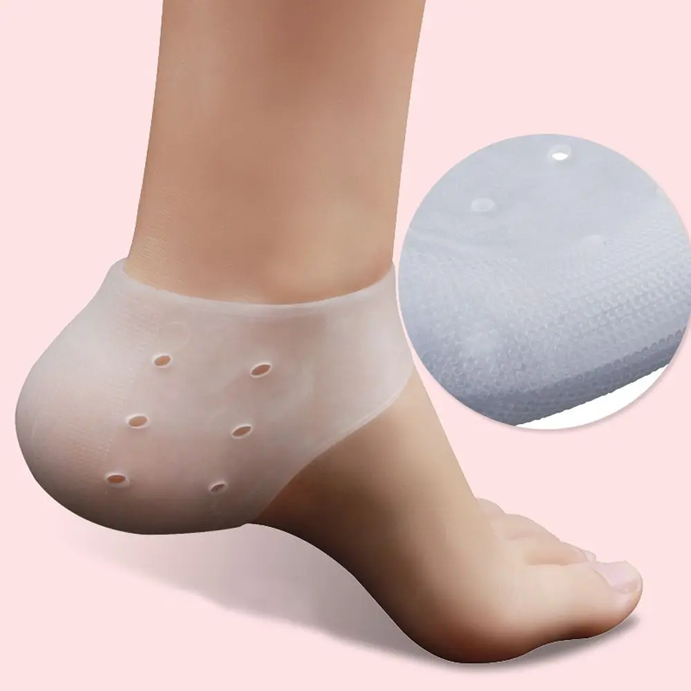 2Pcs New Silicone Feet Care Socks Moisturizing Gel Heel Thin Socks with Hole Cracked Foot Skin Care Protectors Foot Care Tool