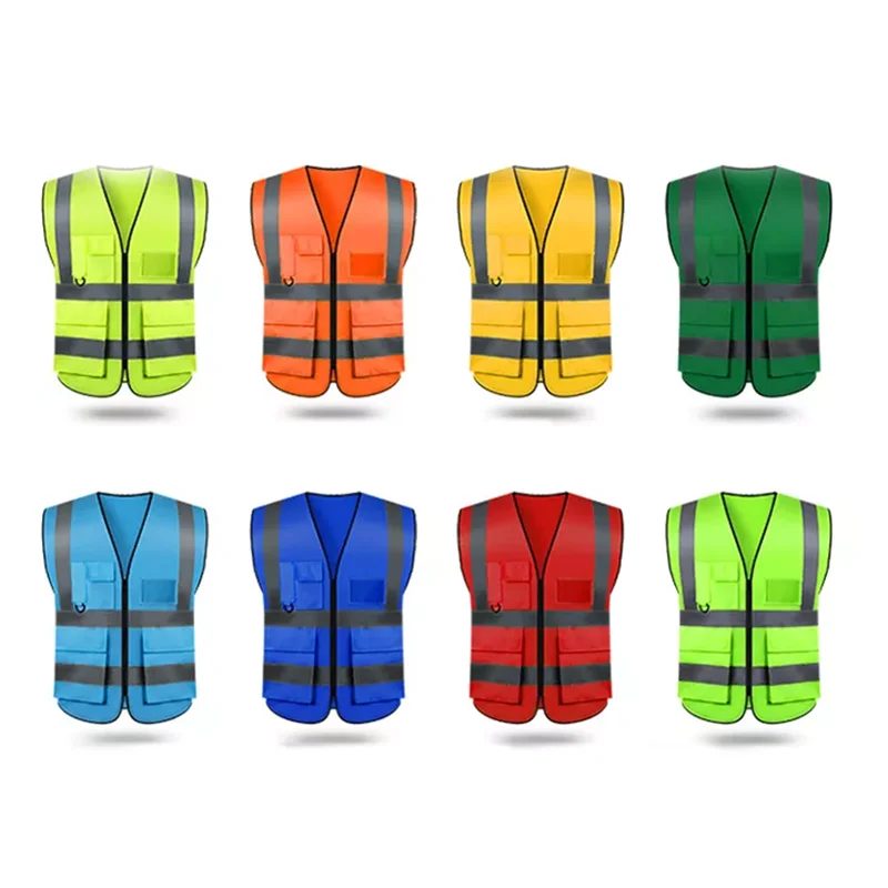Superior quality Mesh Hi Vis Printing Reflect Warning Safety Reflective Vest With Pockets High Visibility Clothing