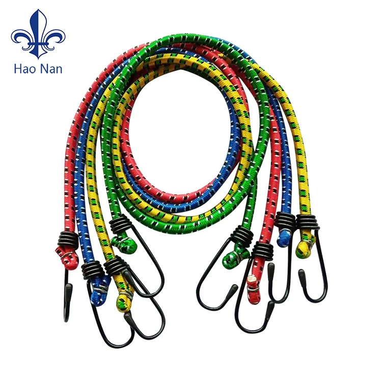 Высококачественный цветной эластичный шнур с J-образным крючком с логотипом на заказ