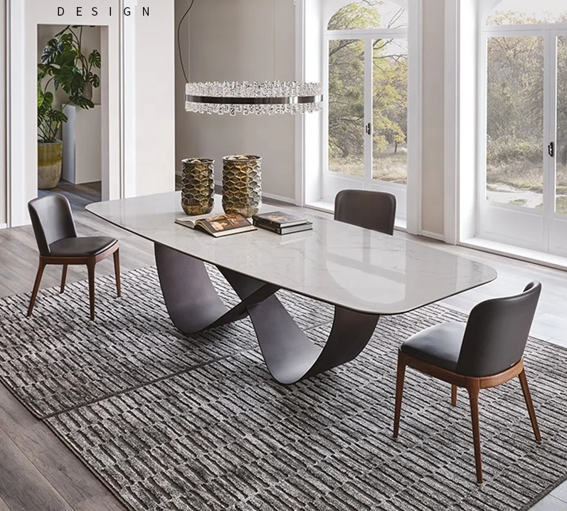 5605 Modern  8 seater dining table wood chairs set