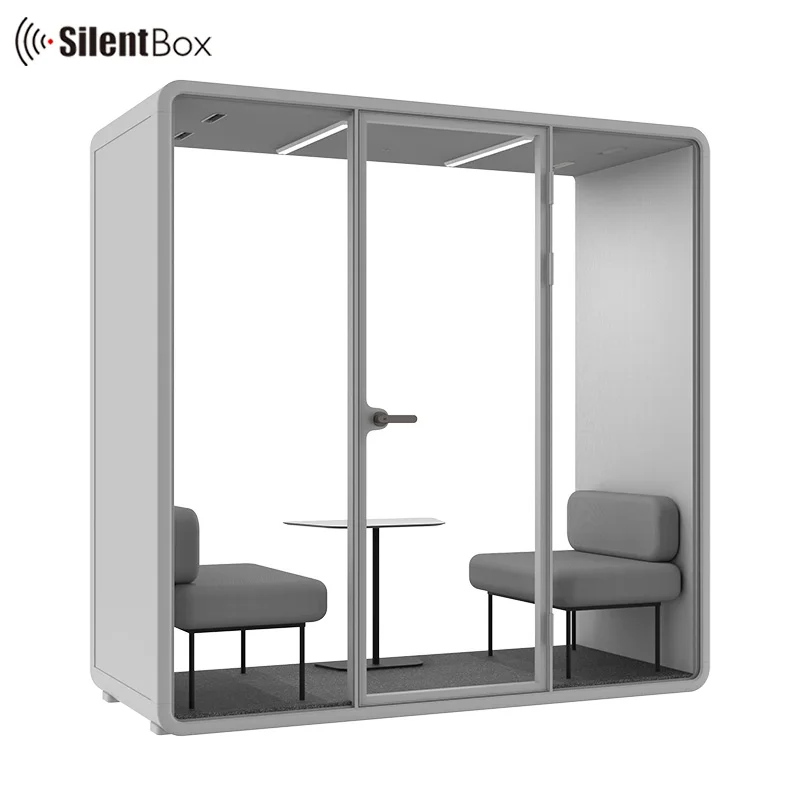 SL Размер Конференц-зал Офисные капсулы Звукоизолированные с компактной ламинатной мебелью акустическая комната