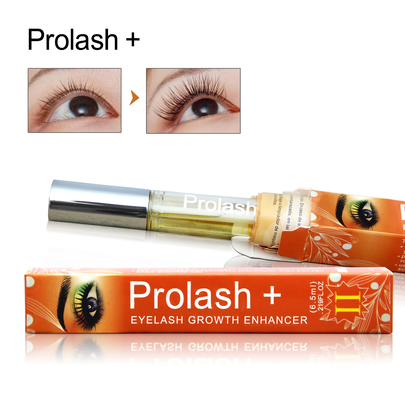 Prolash+ Eyelash Growth Serum Vegan 100% Lash Boost Enhance Biology Enzyme EPM Formula Lash Serum 6.5ml