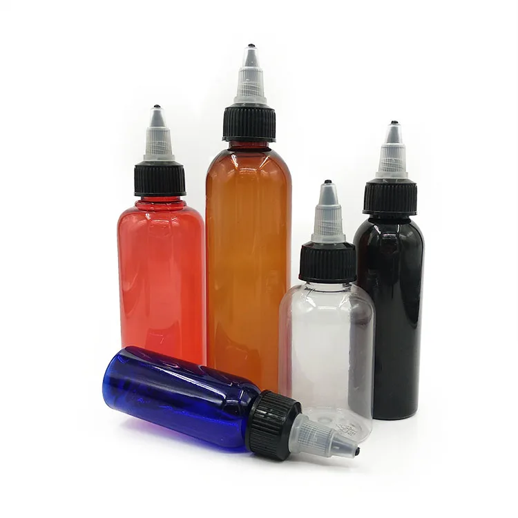 wholesale empty disposable squeeze liquid dropper bottle clear pet plastic bottles with flip cap bottle