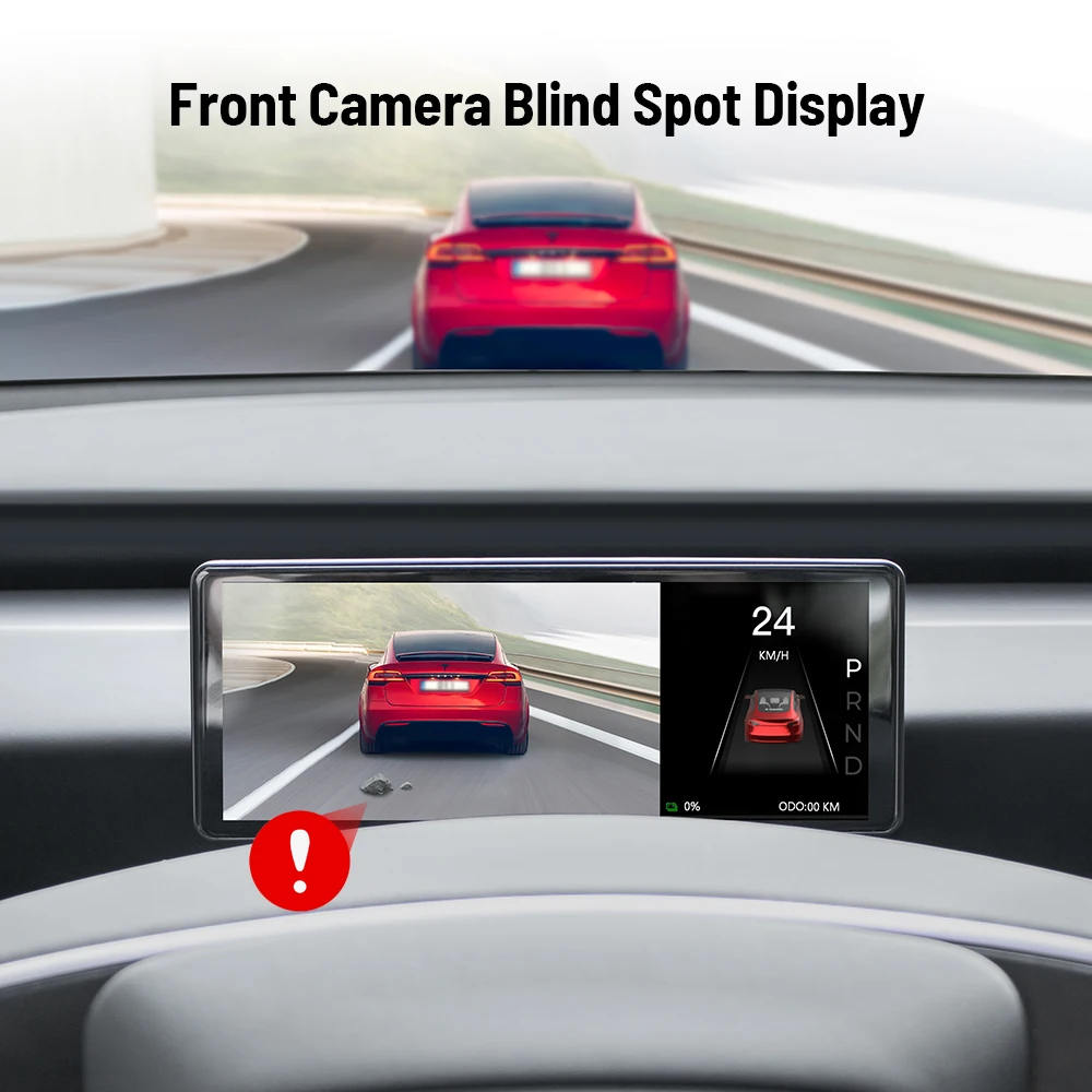 6.86 Inch Dashboard Heads Up Display Screen 2.5D IPS HD Multifunction Speedometer Instrument Cluster For Tesla Model 3 highland