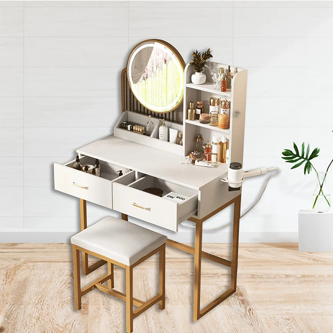 Dressing Table with Drawers Customized Makeup Table with Mirrors Modern Dressing Table for Bedroom Home Furniture
