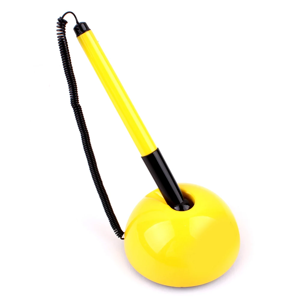 Public desk sign pen bank counter desk ballpoint pen with base for signature