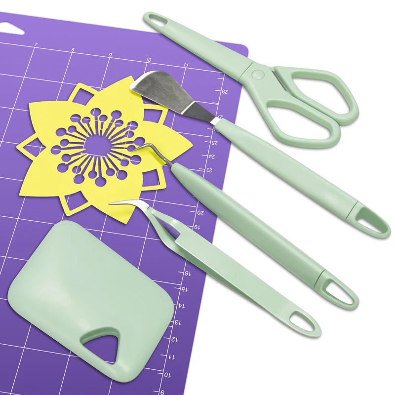 Professional source factory vinyl DIY art work cutting craft weeding tools for vinyl 5 pieces a set basic tools set for coolinbo