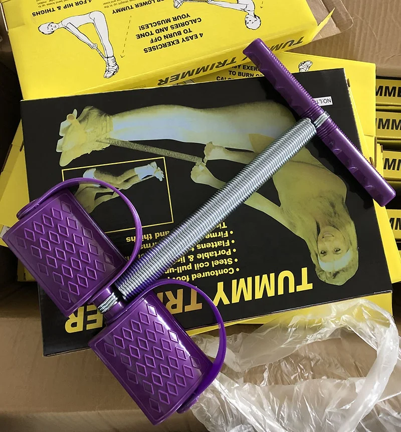 Elastic Sit Up Pull Rope Spring Tension Foot Pedal Double Spring Single Spring Tummy Trimmer