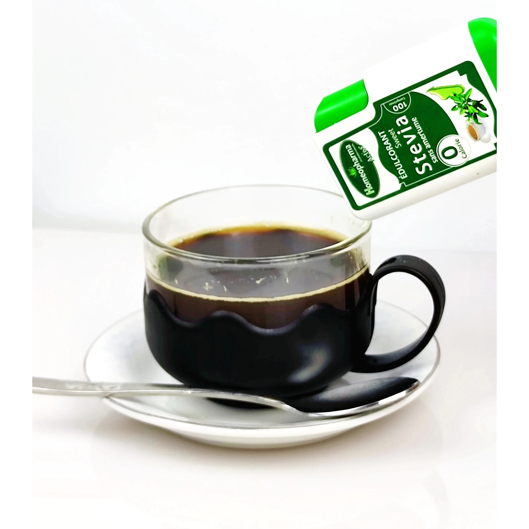 ISO Certified Food Grade Stevia Saccharin Instant Tablet Sweetener 1 Tablet = 1 Tsp Sugar Available Bulk OEM Finished Dispenser