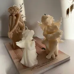 DUMO Factory Custom Silicone Candle Molds for Candle Making 3D Home Decor DIY Doll Wings Music Angel Candles Mold