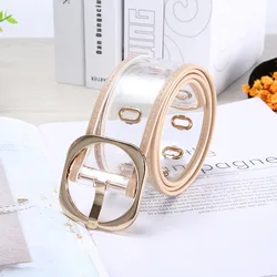 Fashion Clear transparent belts for women 2021 white belt plastic waistband Female ladies