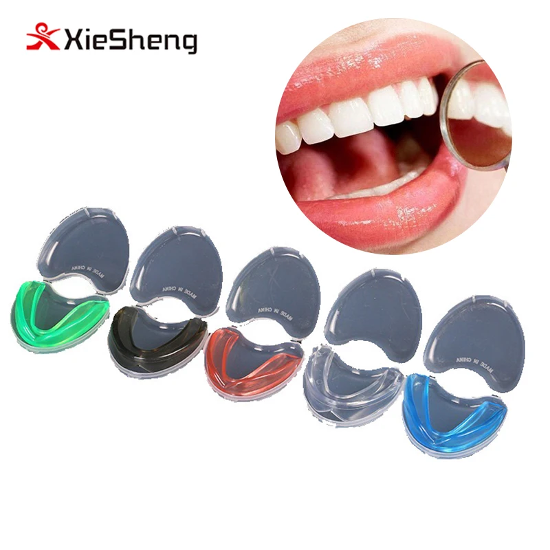 Sports mouth guard Clear silicone mouth guard with clear container case, suitable for night grinding braces or athlete braces