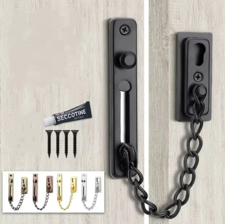 Stainless Steel Anti-theft Security Chain Lock Hotel Door Guard Hotel Door Chain Bolt