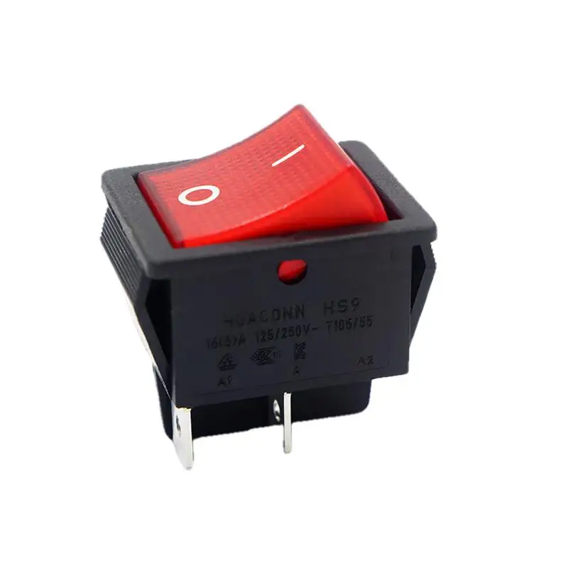  Большой ток KCD4 кулисный переключатель KCD4-201N 4 pin ВКЛ/ВЫКЛ 30A/250V перекидной выключатель с точечной светодиодной