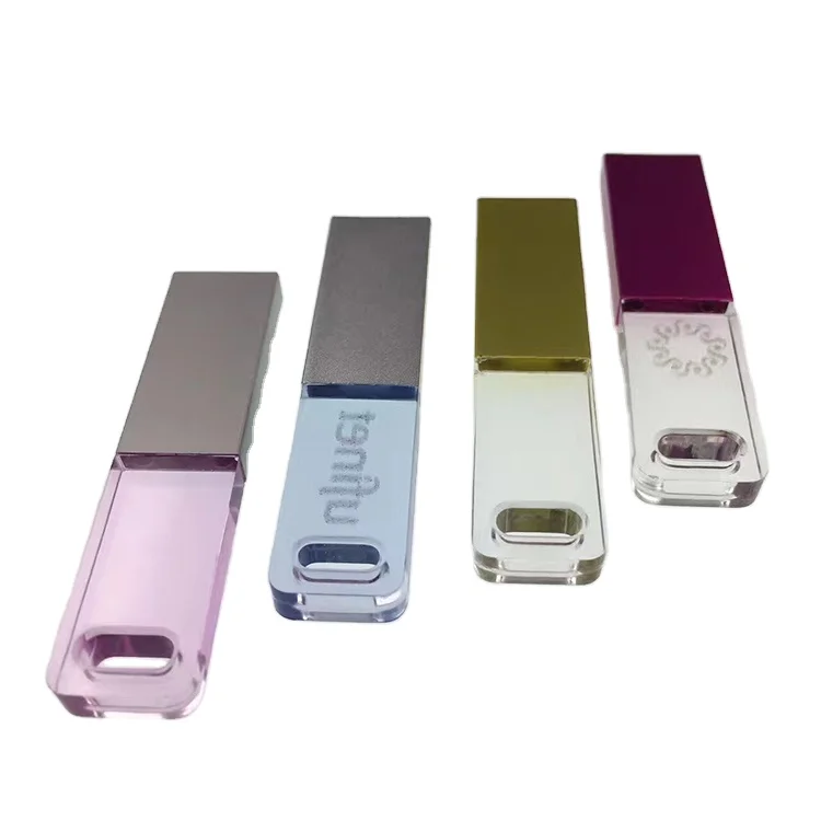Custom logo acrylic 16gb flash drive 128GB bulk crysta usb disk