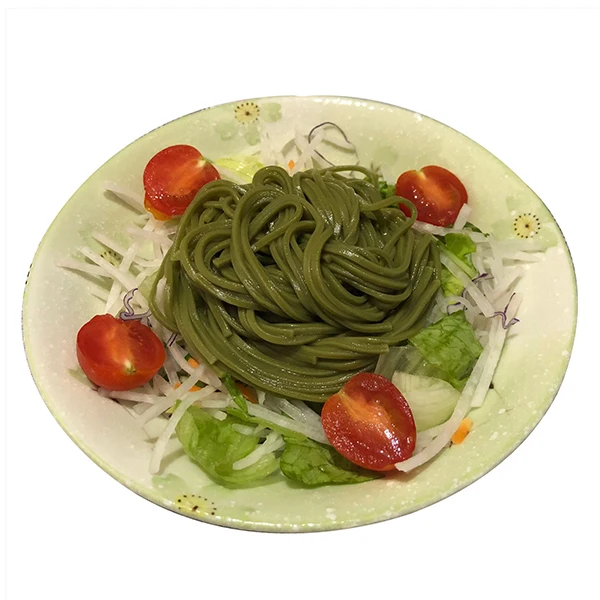 Japanese healthy matcha flavor soba noodles with aluminium package