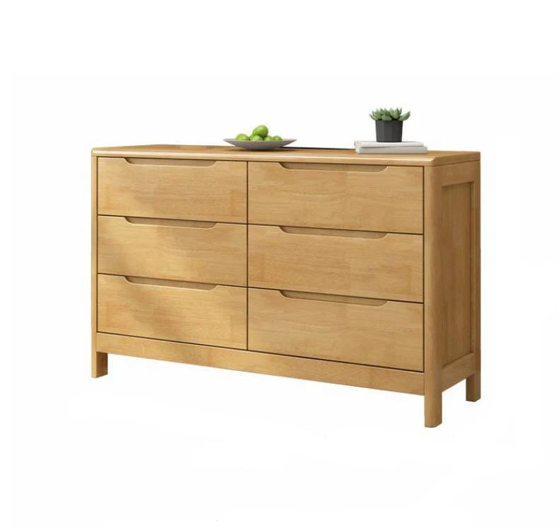 Walnut White wooden bedroom living room furniture storage six drawers medical chest cabinet