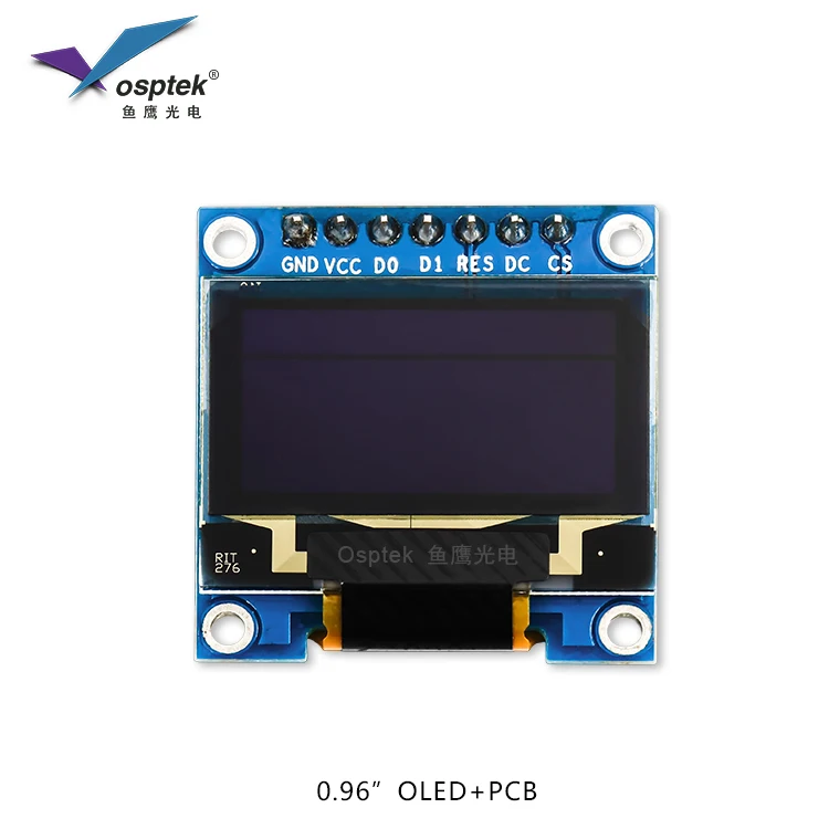 0.96 Inch White/Blue/Y&B Color OLED Display Module with 128x64 Dot SSD1306 Driver 7 Pins PCB Borad