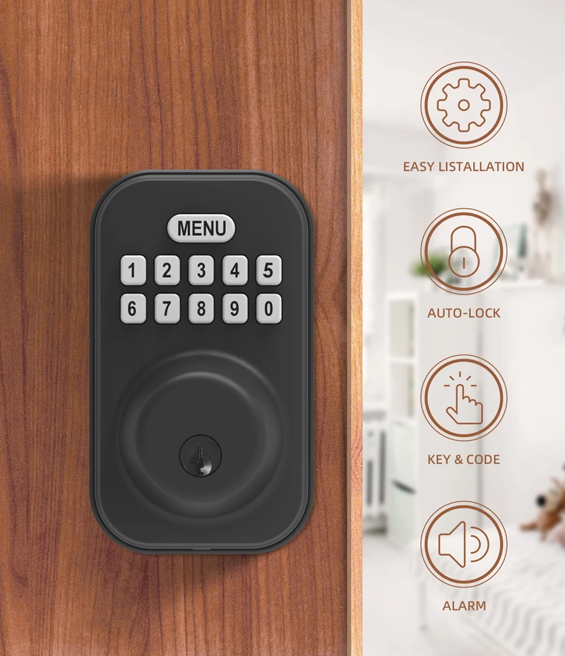 Factory direct sales Electronic Keyless Digital Deadbolt Door Lock ZNN2110-1