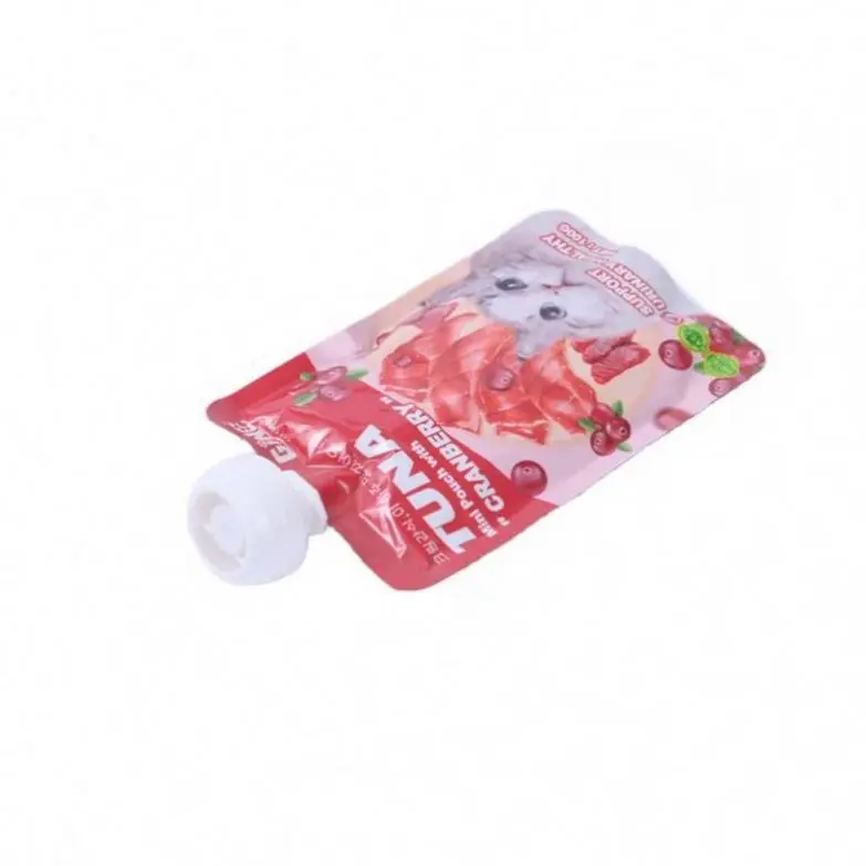 Cat Wet Food Pouch Ready To Ship Various Flavors Meat Particle Pet Treat Pouch Wet Cat Food Pouch