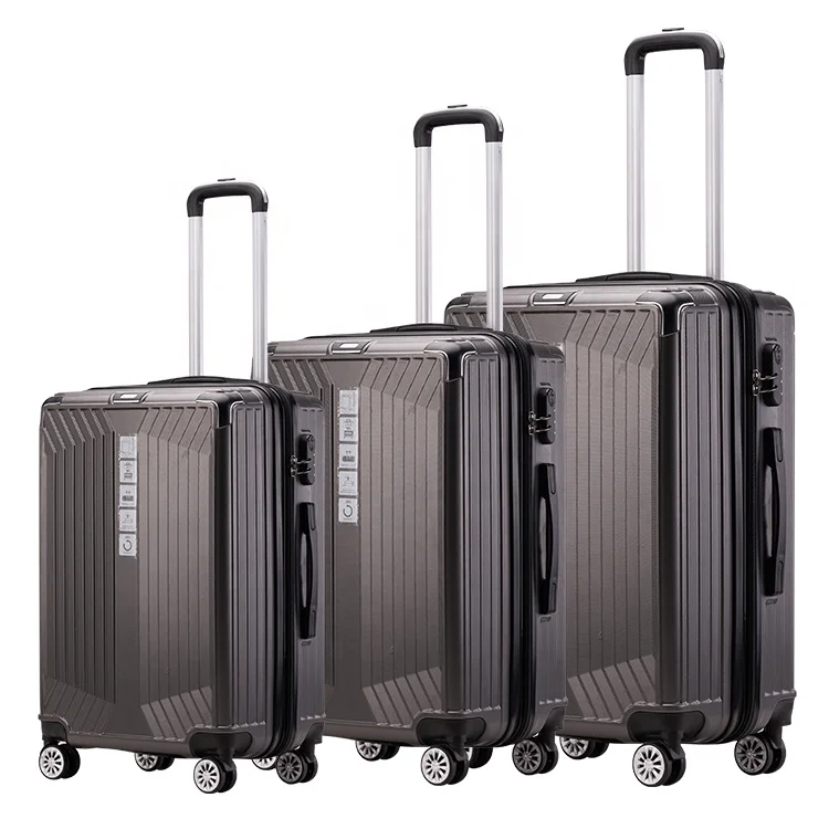 Custom 3 pcs abs suitcase 20' 24' 28' travelling bags spinner luggage sets