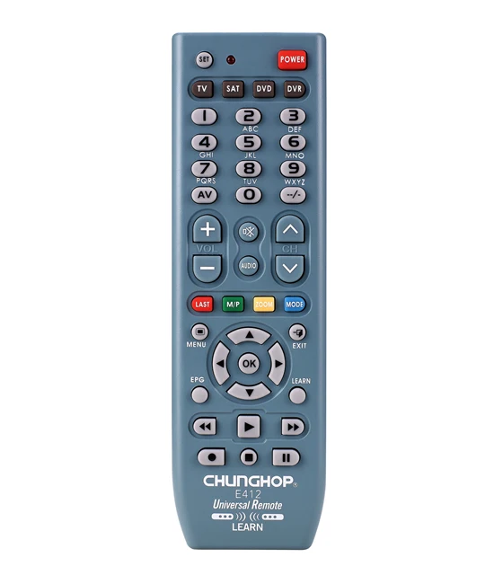 Chunghop E412 Modern Design 4 in 1 Universal Remote Control Infrared Controller With Learning Function