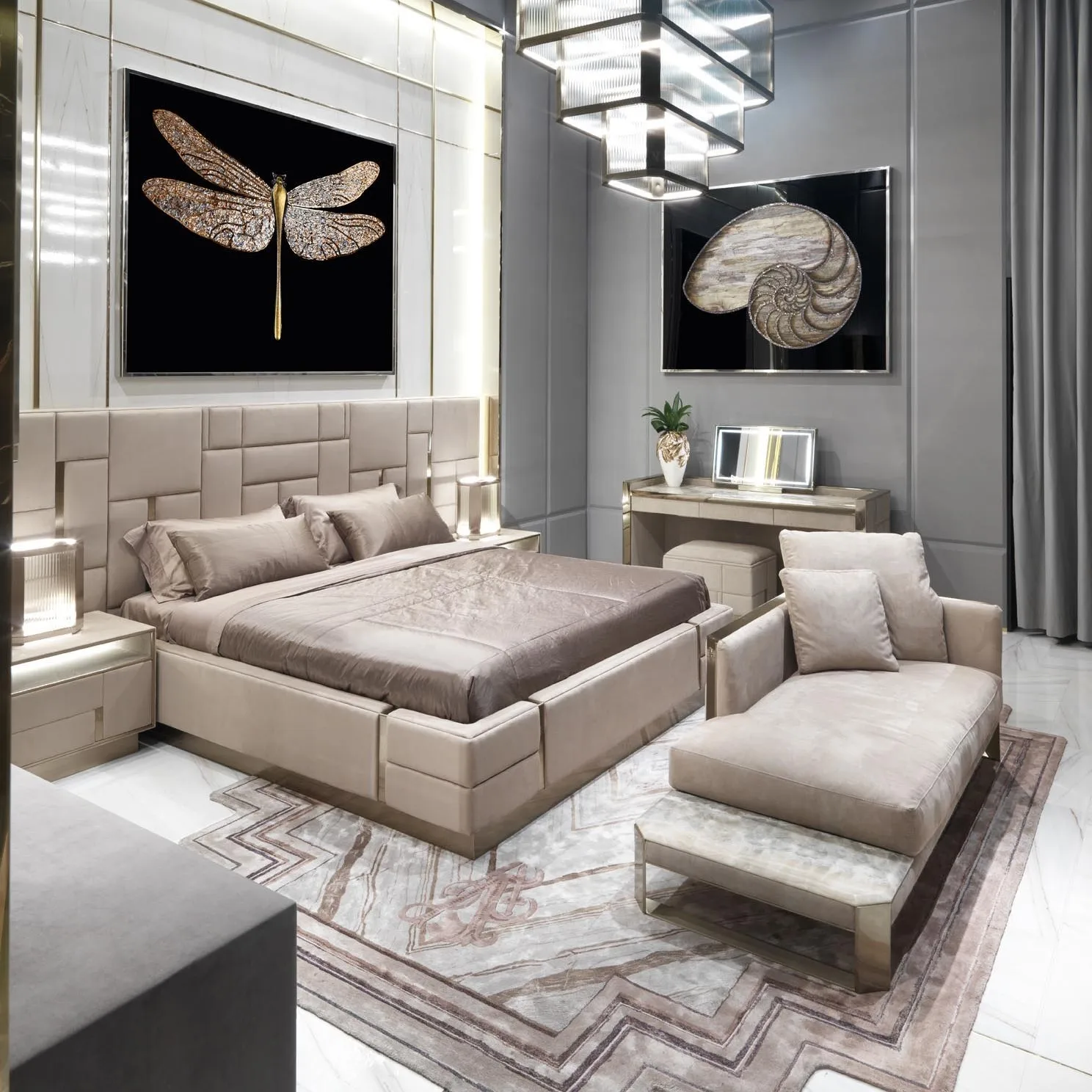 Bedroom Furniture Set Modern White Super Headboard Platform Classic Luxury Bed Room Frame Queen King Size Bed Frame Luxury Set