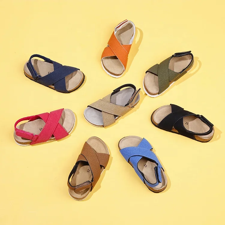 
Hot High Quality Magic Sticker Kids Summer Sandal Shoes Cork Soles Comfortable Sandals  (62365653609)