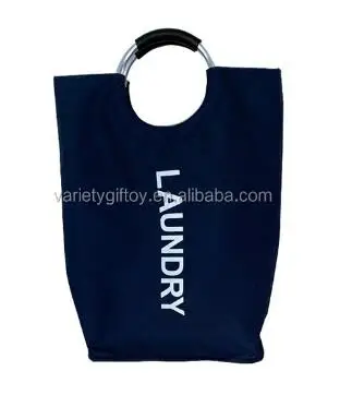 Laundry Wash Bag  Handmade Dirty Clothes Laundry Bag With Aluminum Handles