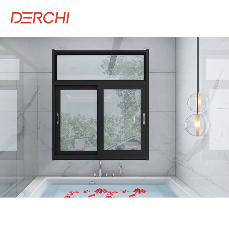 Cheap price soundproof simple design aluminum sliding glass windows