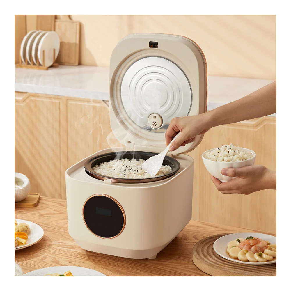 Beige rice cooker 110-220V multi-function rice cooker large capacity household reservation non-stick cooker
