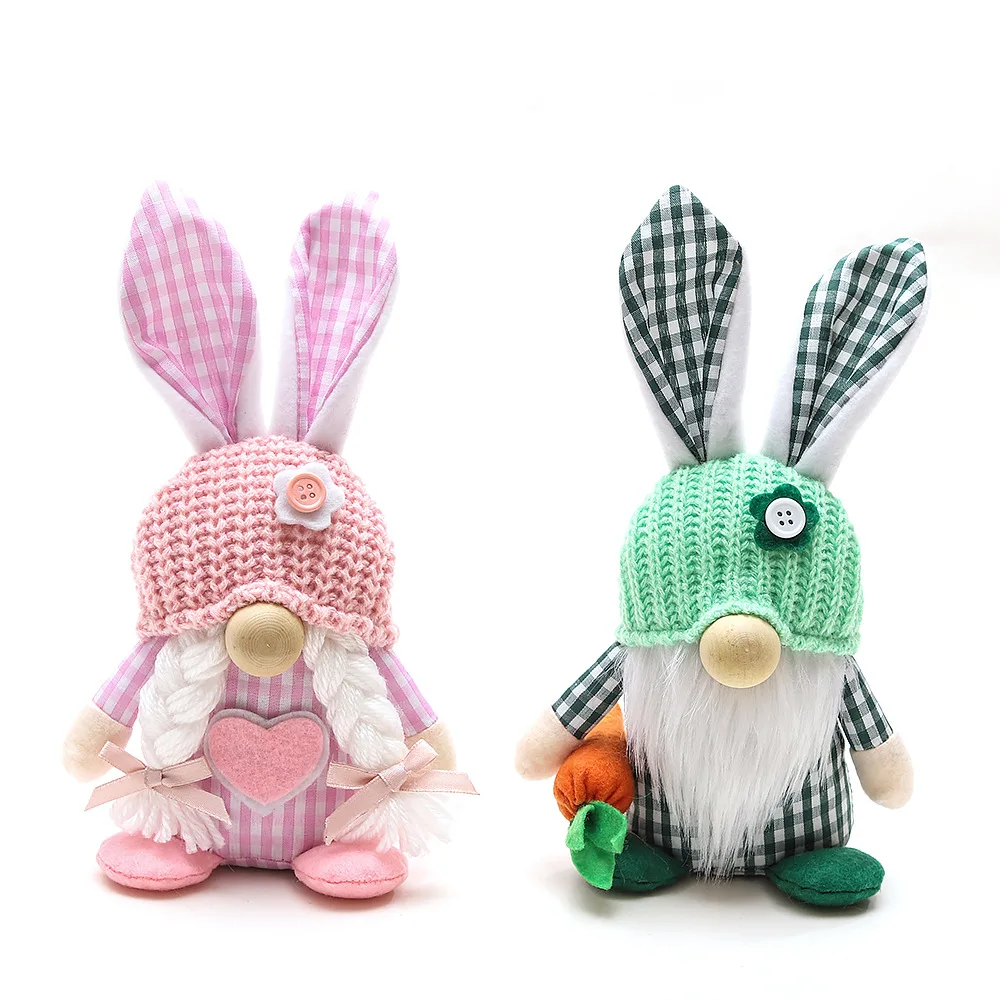 Easter Bunny Gnomes Doll Decoration Faceless Dwarf Standing Doll Easter Toy Desktop Ornament For Festival Gift Home Supplies