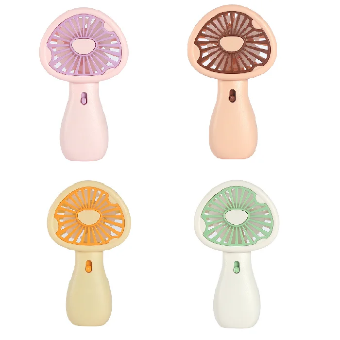New handheld USB charging fan night light cartoon mini silent outdoor portable with summer exhaust fan
