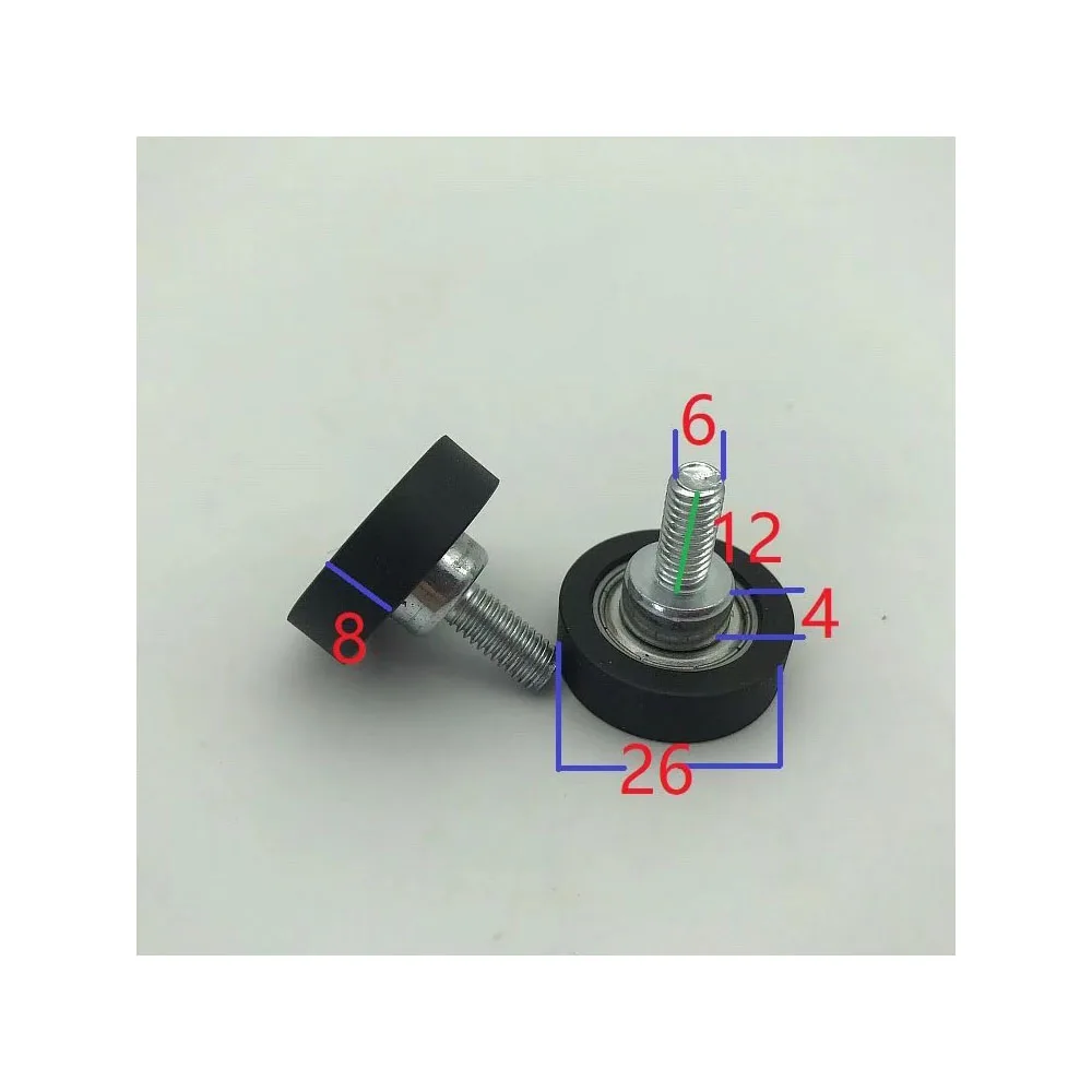 
new design low noise 26mm Pu coated bearing with screw for sliding door window manufacturer 