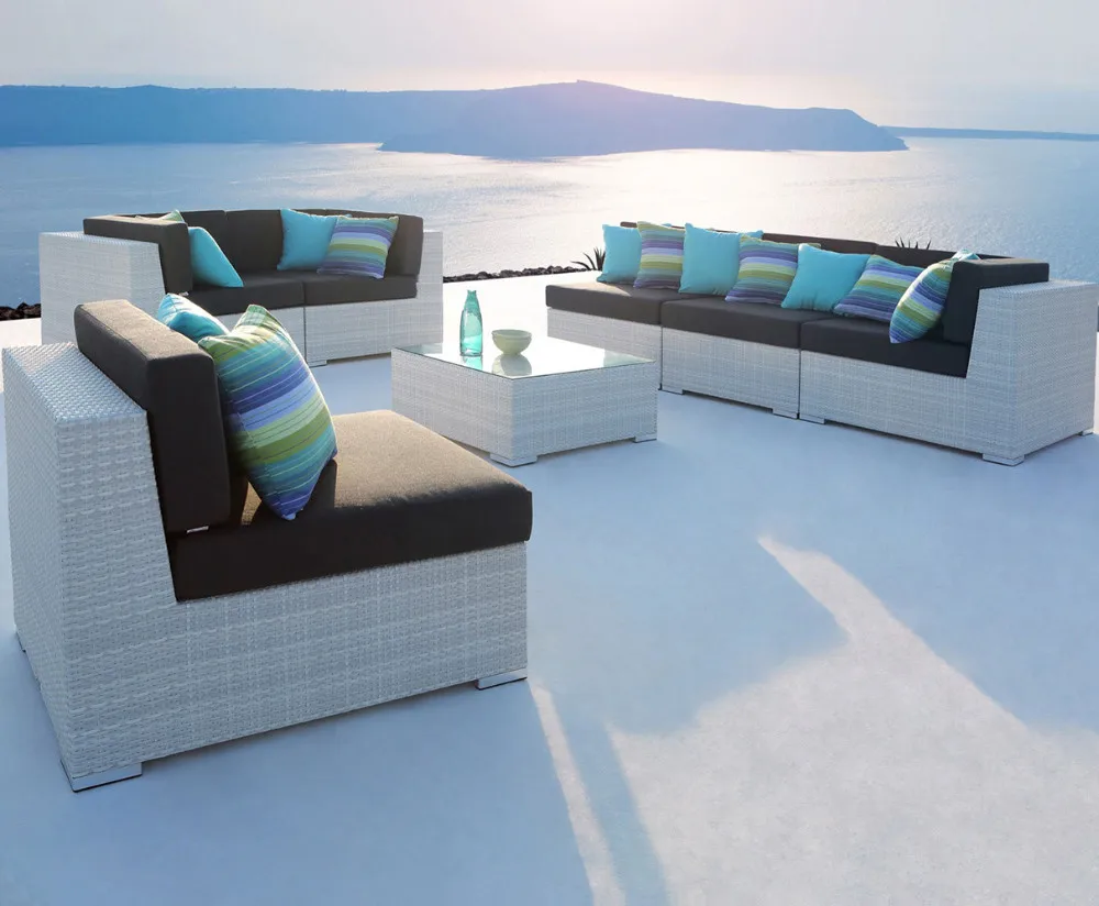 Morden Patio Villa Rope Sofa Set Outdoor Aluminum All Weather Garden Furniture
