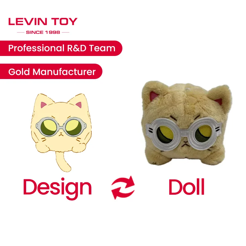 custom kawaii Cat plush toy big eyes cat stuffed animals toy Manufacturer Made Dolls Design Custom Logo Plush