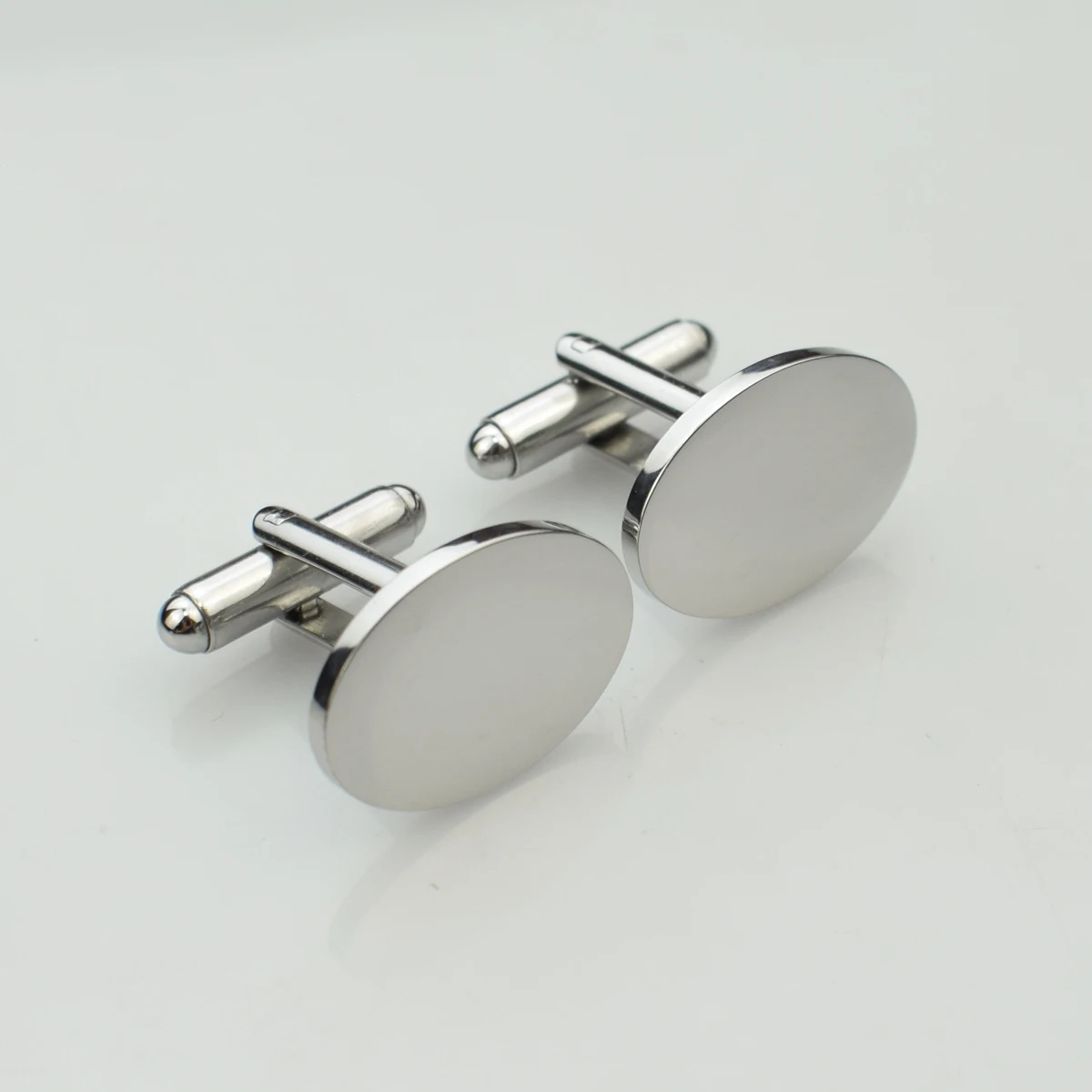 Mirror Steel Titanium Engraved Cuff Links  High Quality Round Oval Rectangle Blank Stainless Steel Cufflinks Men Jewelry Making