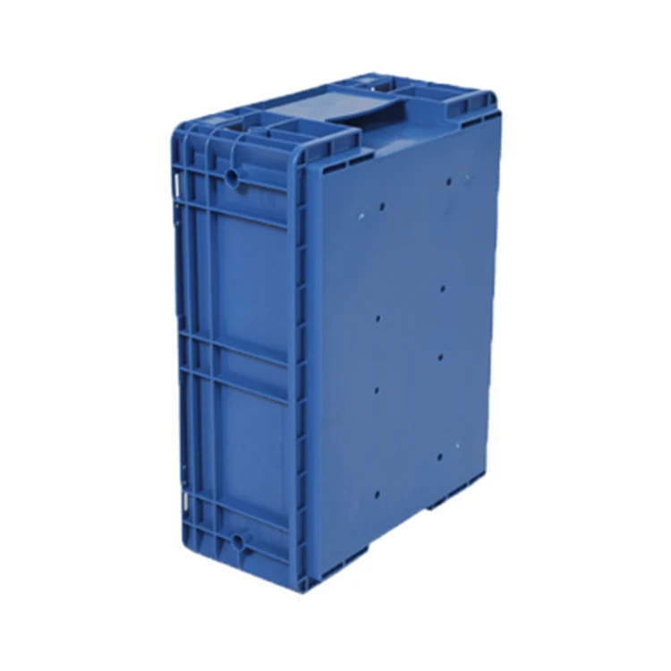 PP Plastic heavy duty folding plastic storage solid box with lid plastic collapsible crates with lid