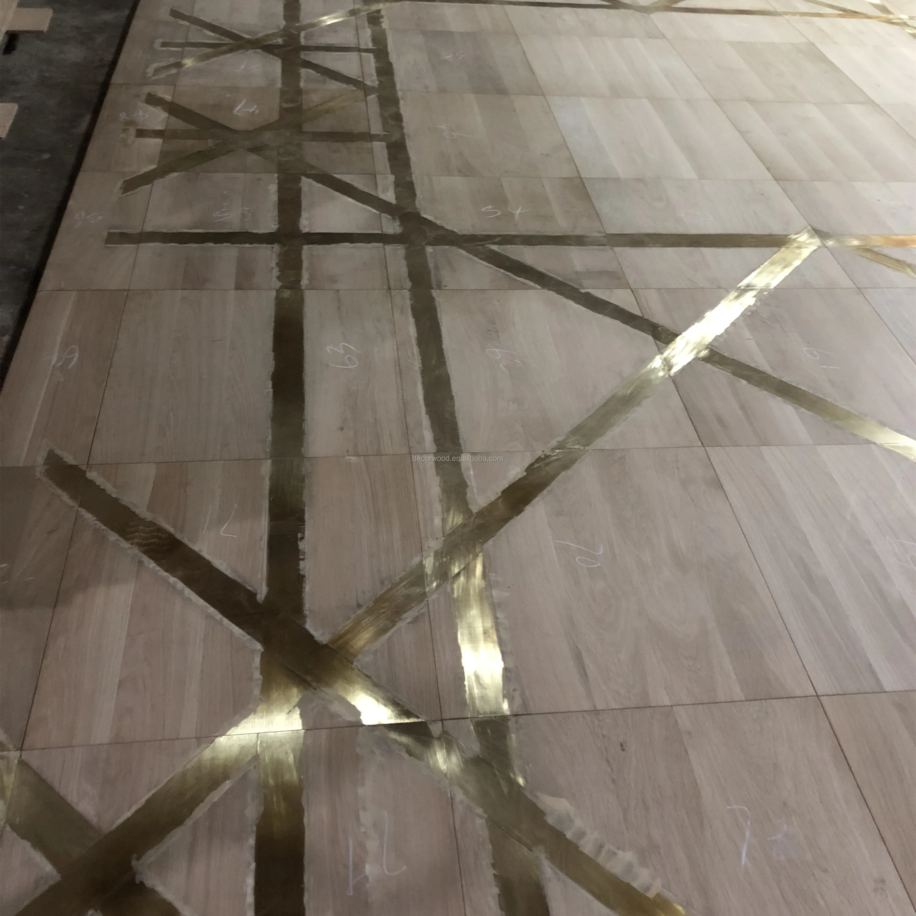 art parquet metal brass inlay metal parquet wood flooring tiles design brass inlay parquet floor