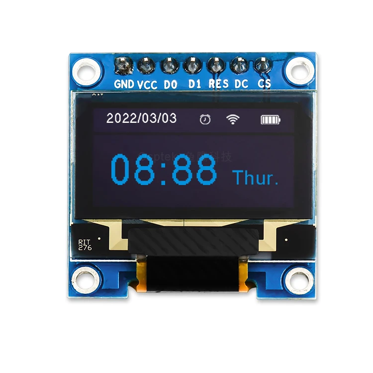 0.96 Inch White/Blue/Y&B Color OLED Display Module with 128x64 Dot SSD1306 Driver 7 Pins PCB Borad