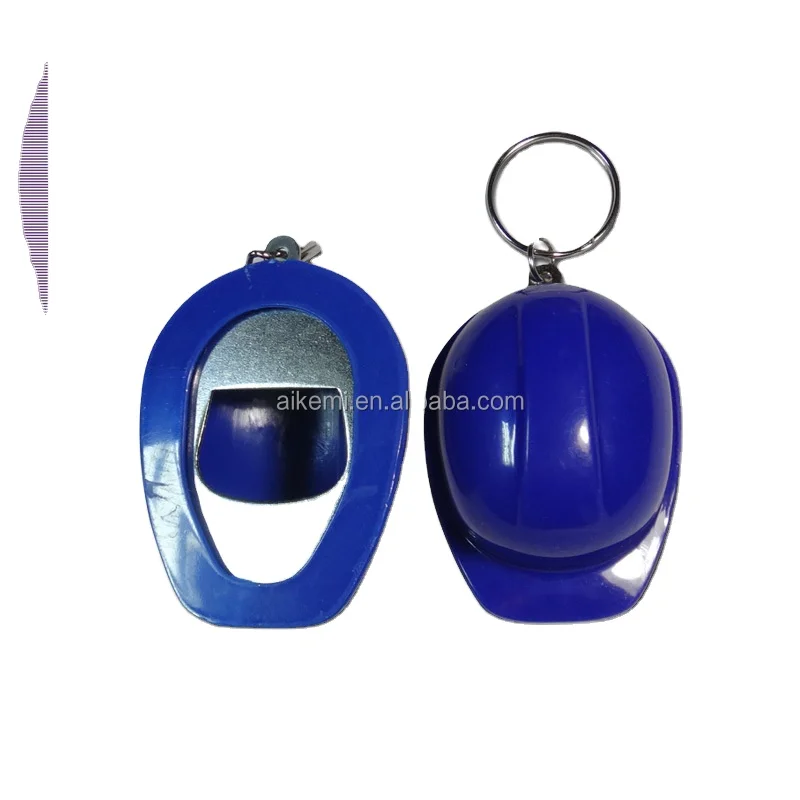 tourist souvenir plastic helmet keychain with bottle opener,plastic keyring bottle opener,plastic helmet keyring
