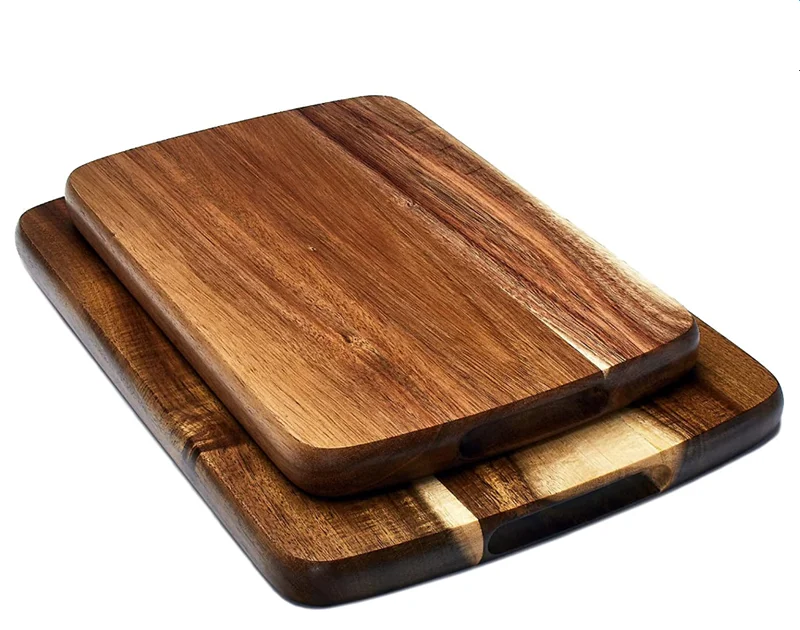 Custom wood chopping board with handle square acacia wooden kitchen cutting board
