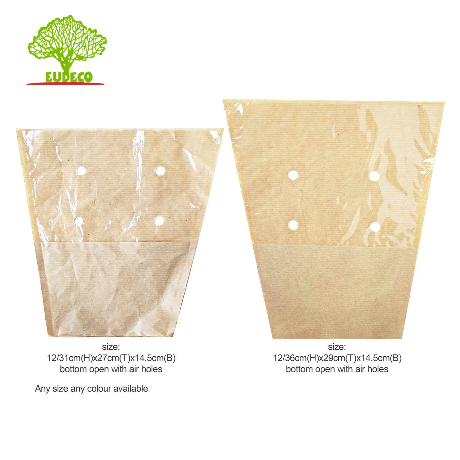 3 Pieces Vegetable Packing Biodegradable Reusable Bopp Kraft Paper Bags